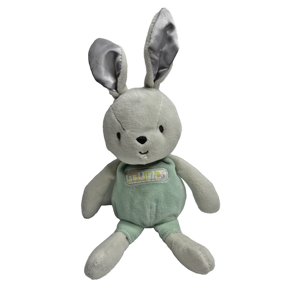 Kids Preferred Furreinds Bunny Rabbit Plush Satin Ears Mint Green White Stuffed